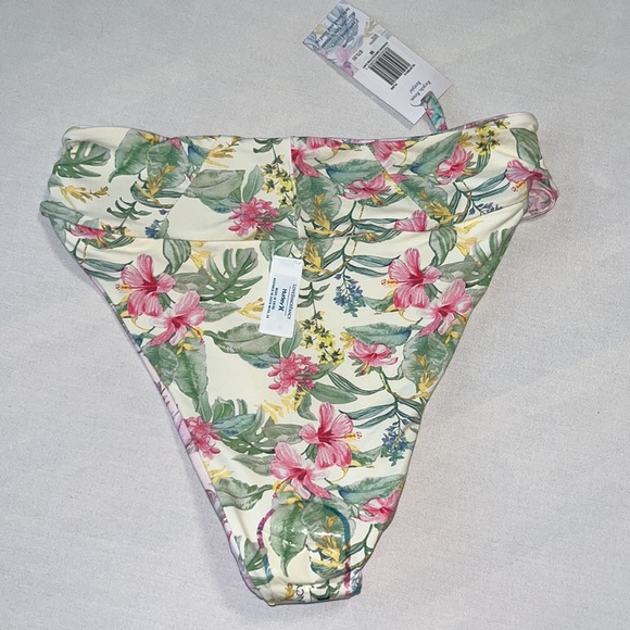 LoveShackFancy Hawaiian Hibiscus Reversible Bikini Bottom Sz M - Picture 7 of 12